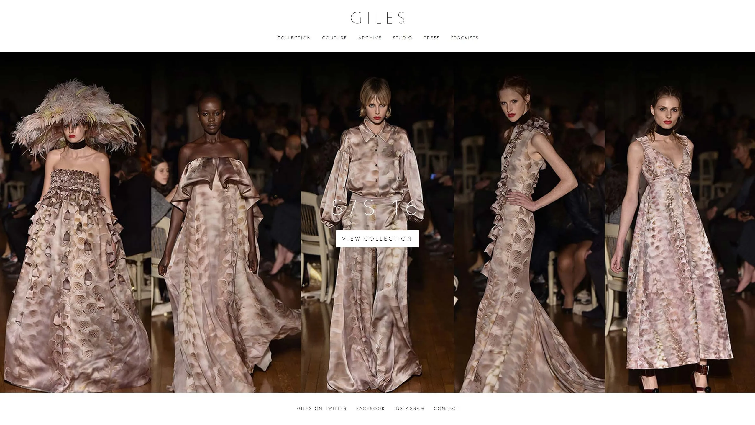 Giles Deacon landing page