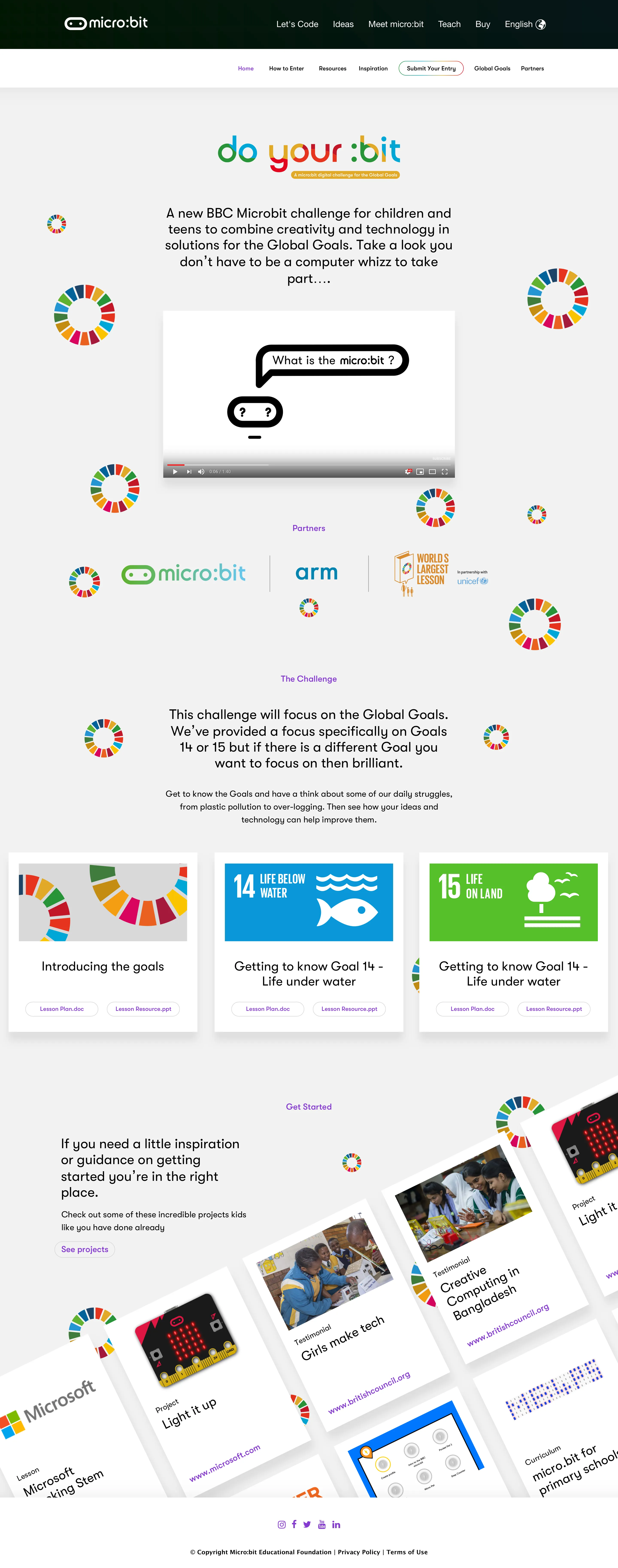 Micro:bit landing page